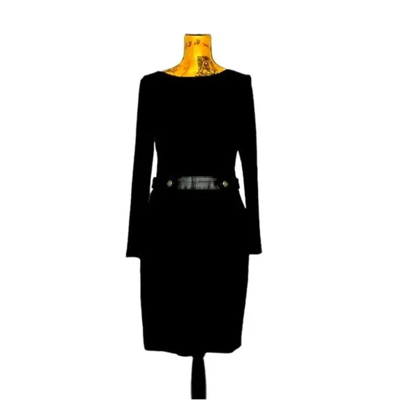 Lauren Ralph Lauren | Dresses | Ralph Lauren Black Dress Pockets In Front  Detailing Waist Holiday Party | Poshmark